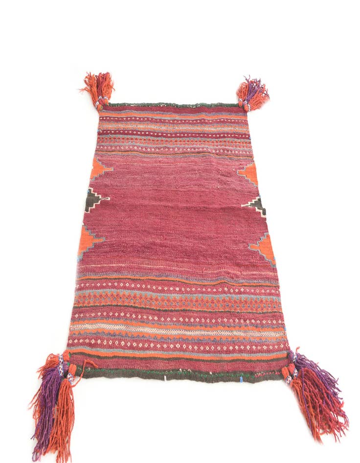 Detail image of  3' 1 x 3' 6  Hand Woven Kilim Modern Wool Square Rug