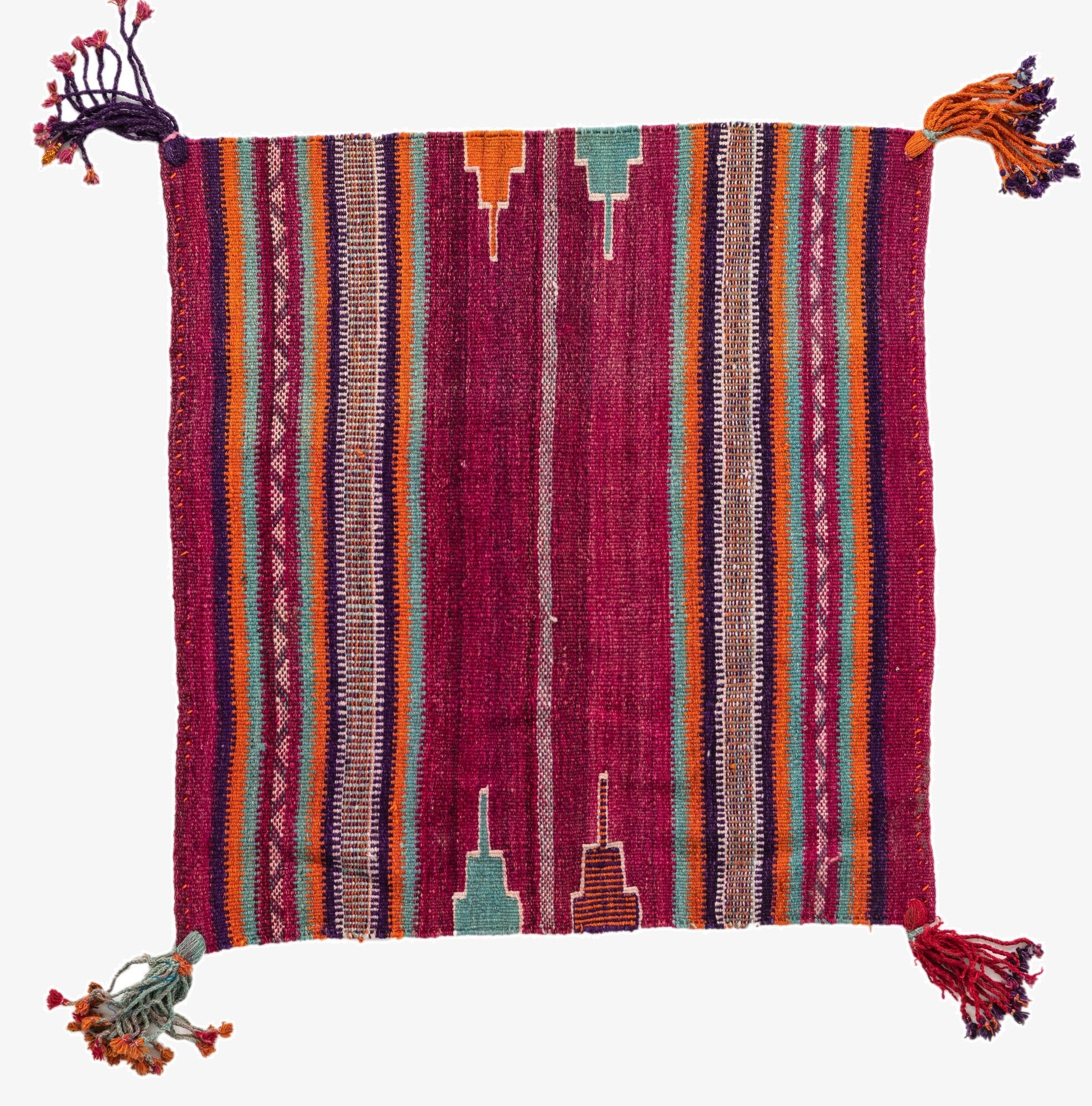  3' 3 x 3' 5  Hand Woven Kilim Modern Wool Square Rug