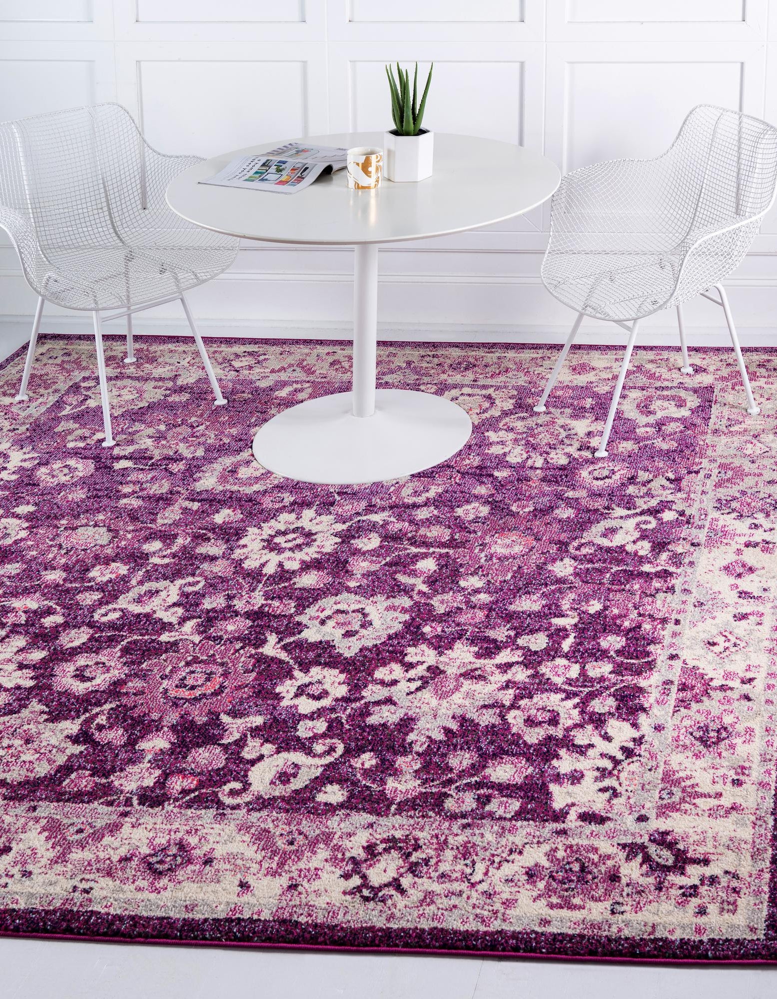 Purple 8' x 8' Madeline Square Rug | Rugs.com