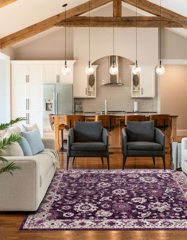 Purple 8' x 8' Madeline Square Rug | Rugs.com