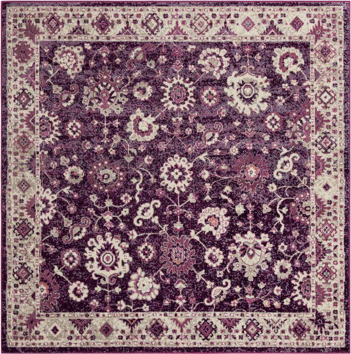 Purple 8' x 8' Madeline Square Rug | Rugs.com