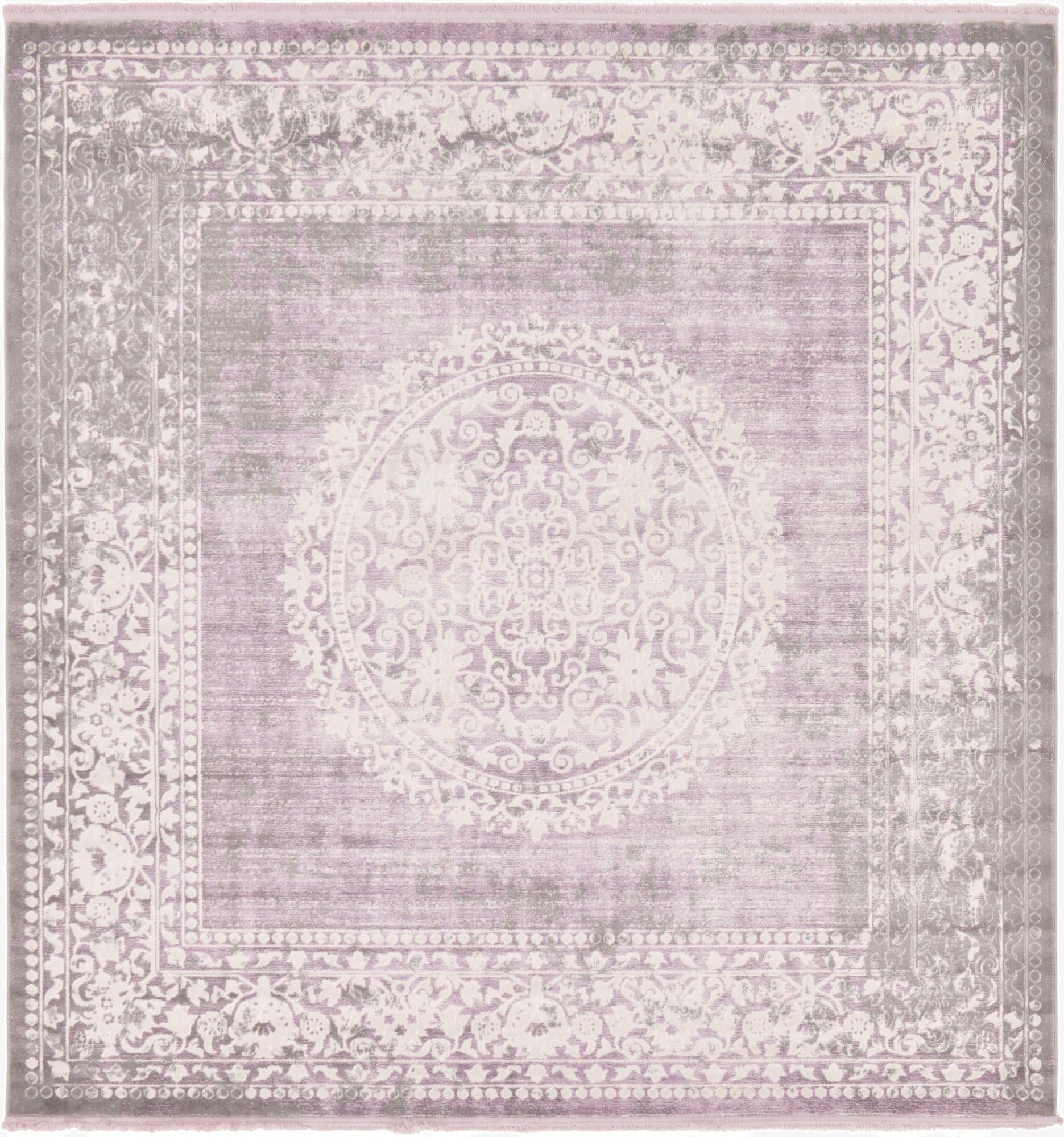  8' x 8' Modern Classical Square Rug