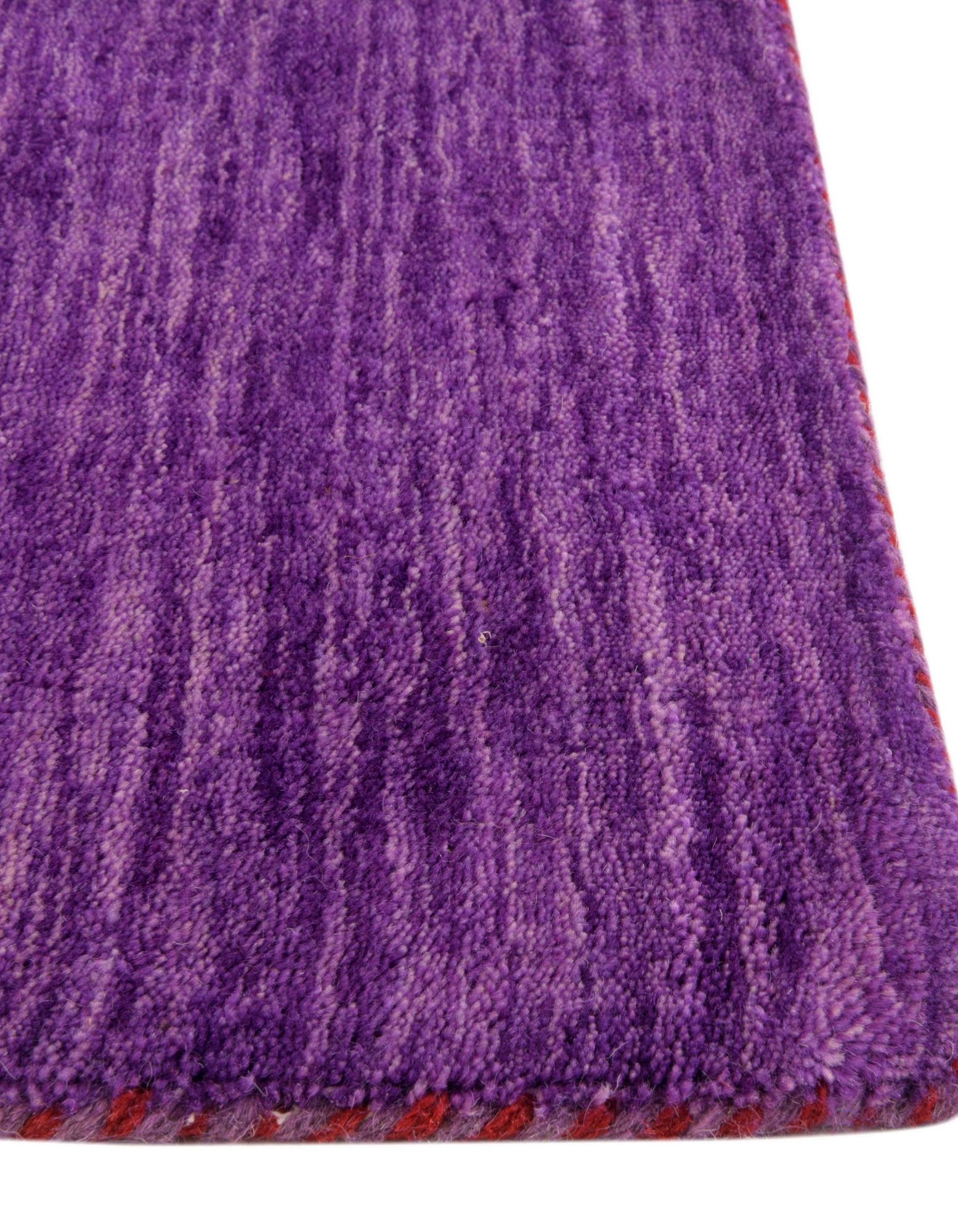 Purple 9' 10 x 9' 10 Hand Knotted Solid Gabbeh Wool Square Rug | Rugs.com
