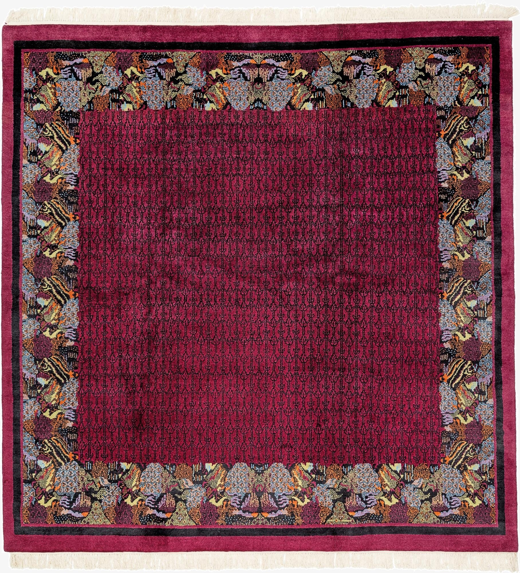  7' 10 x 8' 1  Hand Knotted Tibet Wool Square Rug