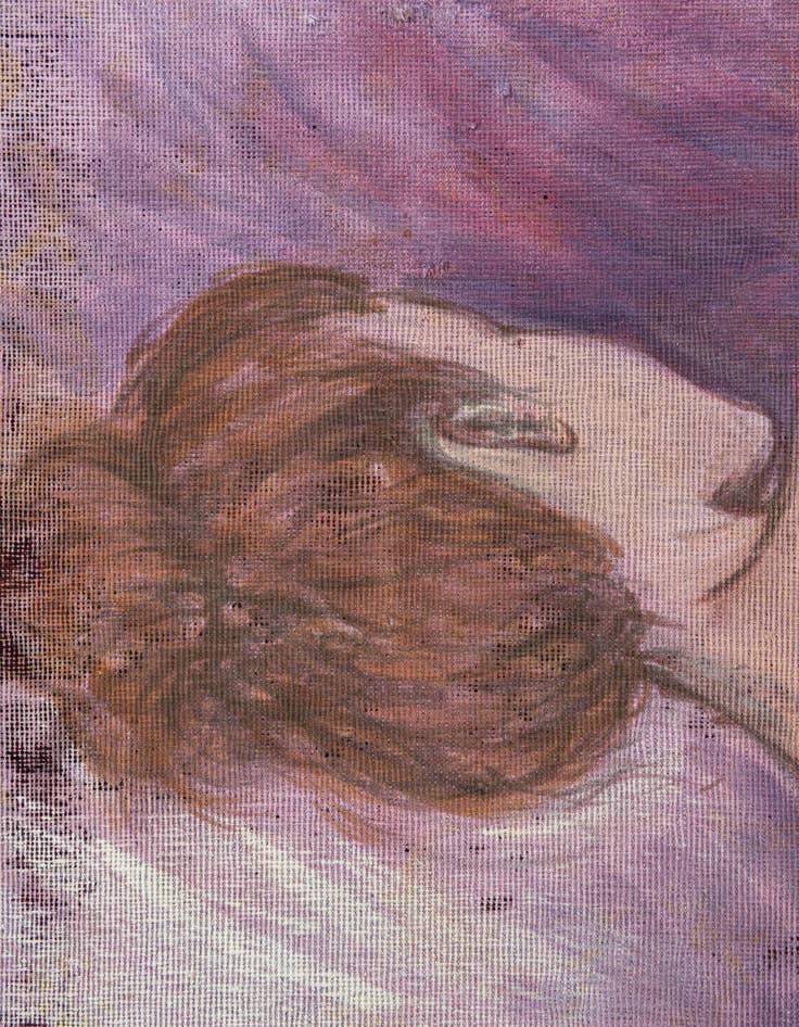 Detail image of  3' 6 x 3' 6  Hand Knotted Ultra Vintage Persian Wool Square Rug