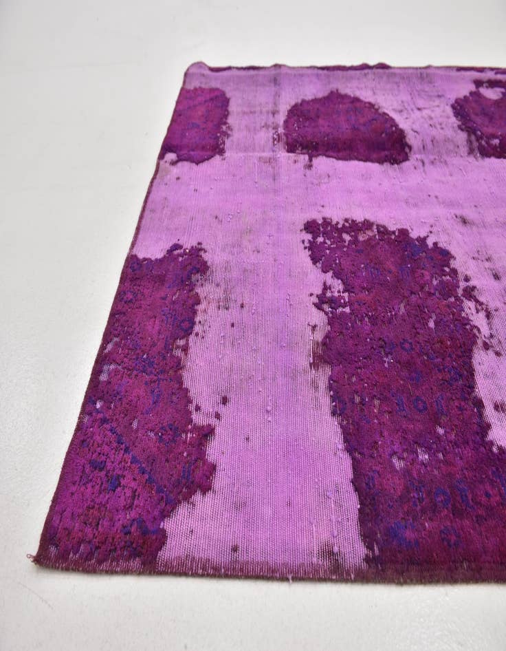 Detail image of  4' 6 x 5' 6  Hand Knotted Ultra Vintage Persian Wool Square Rug