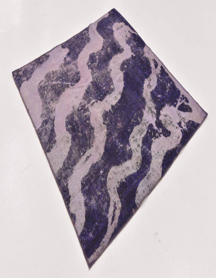 Detail image of  4' 6 x 4' 8  Hand Knotted Ultra Vintage Persian Wool Square Rug