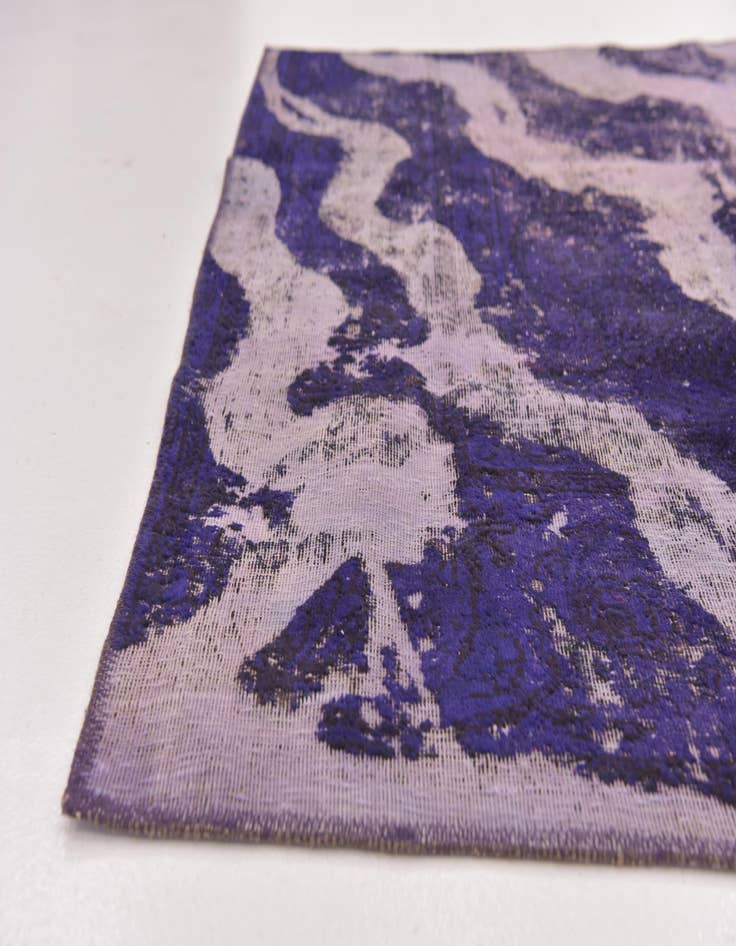 Detail image of  4' 6 x 4' 8  Hand Knotted Ultra Vintage Persian Wool Square Rug