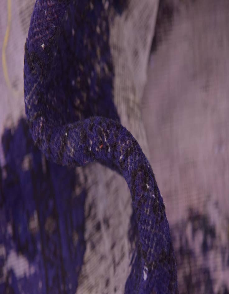 Detail image of  4' 6 x 4' 8  Hand Knotted Ultra Vintage Persian Wool Square Rug