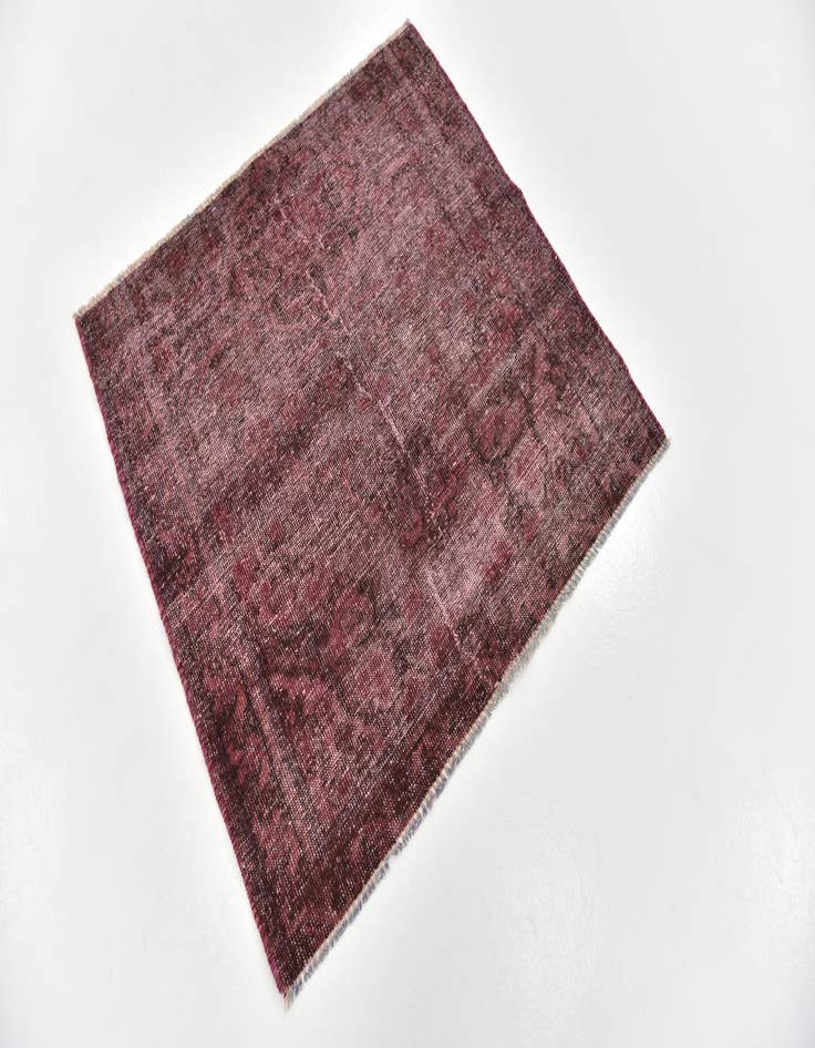 Detail image of  3' 8 x 4'  Hand Knotted Ultra Vintage Persian Wool Square Rug