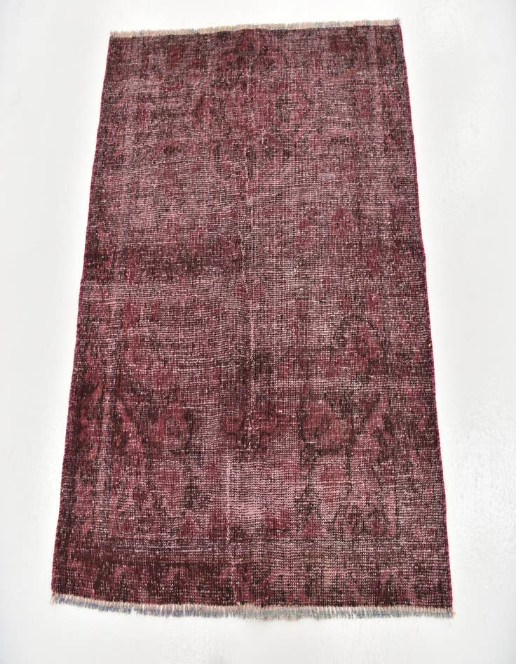 Detail image of  3' 8 x 4'  Hand Knotted Ultra Vintage Persian Wool Square Rug