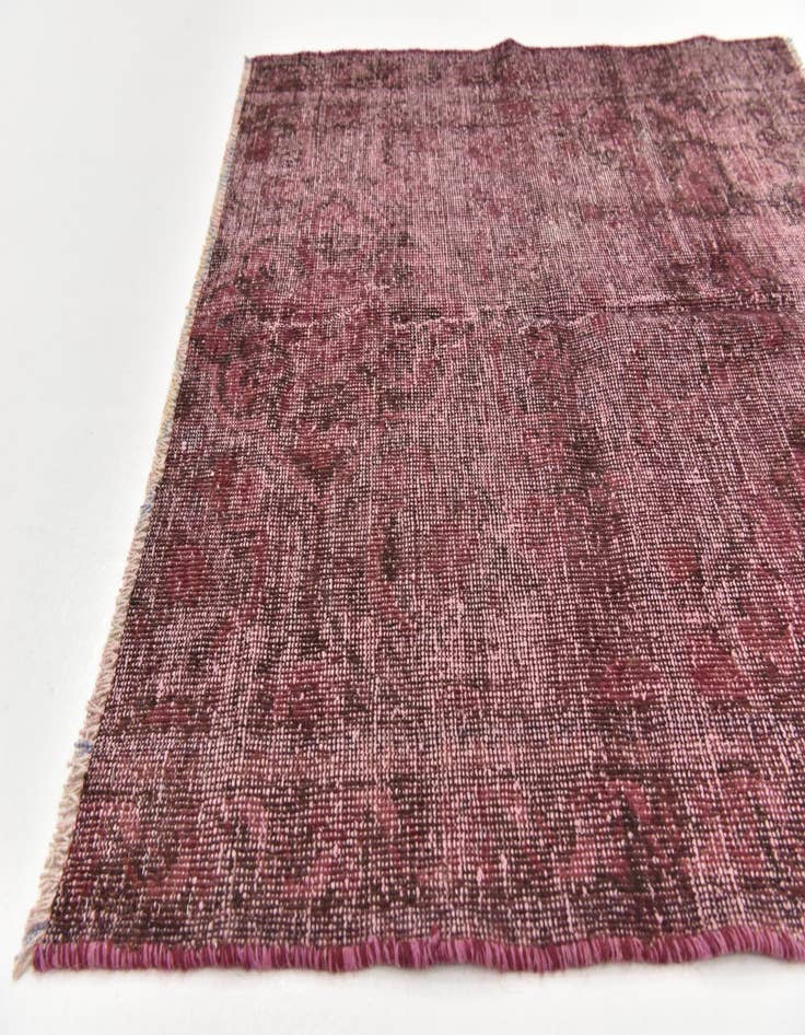 Detail image of  3' 8 x 4'  Hand Knotted Ultra Vintage Persian Wool Square Rug