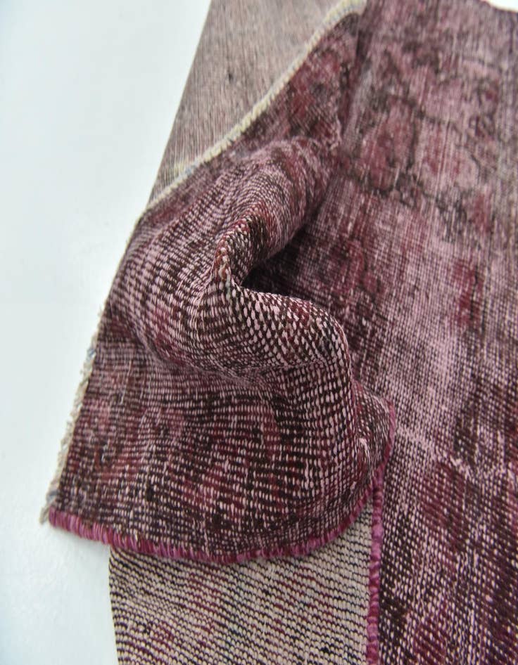 Detail image of  3' 8 x 4'  Hand Knotted Ultra Vintage Persian Wool Square Rug