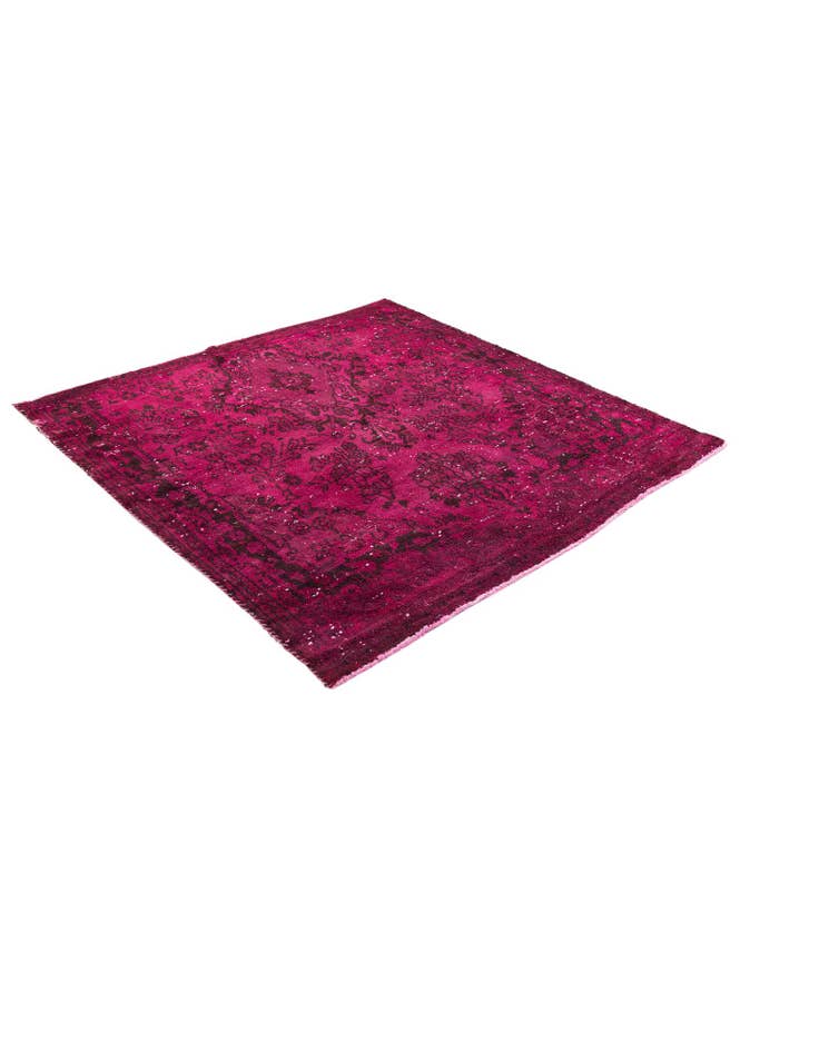 Detail image of  5' 5 x 5' 10  Hand Knotted Ultra Vintage Persian Wool Square Rug