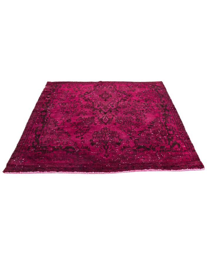 Detail image of  5' 5 x 5' 10  Hand Knotted Ultra Vintage Persian Wool Square Rug