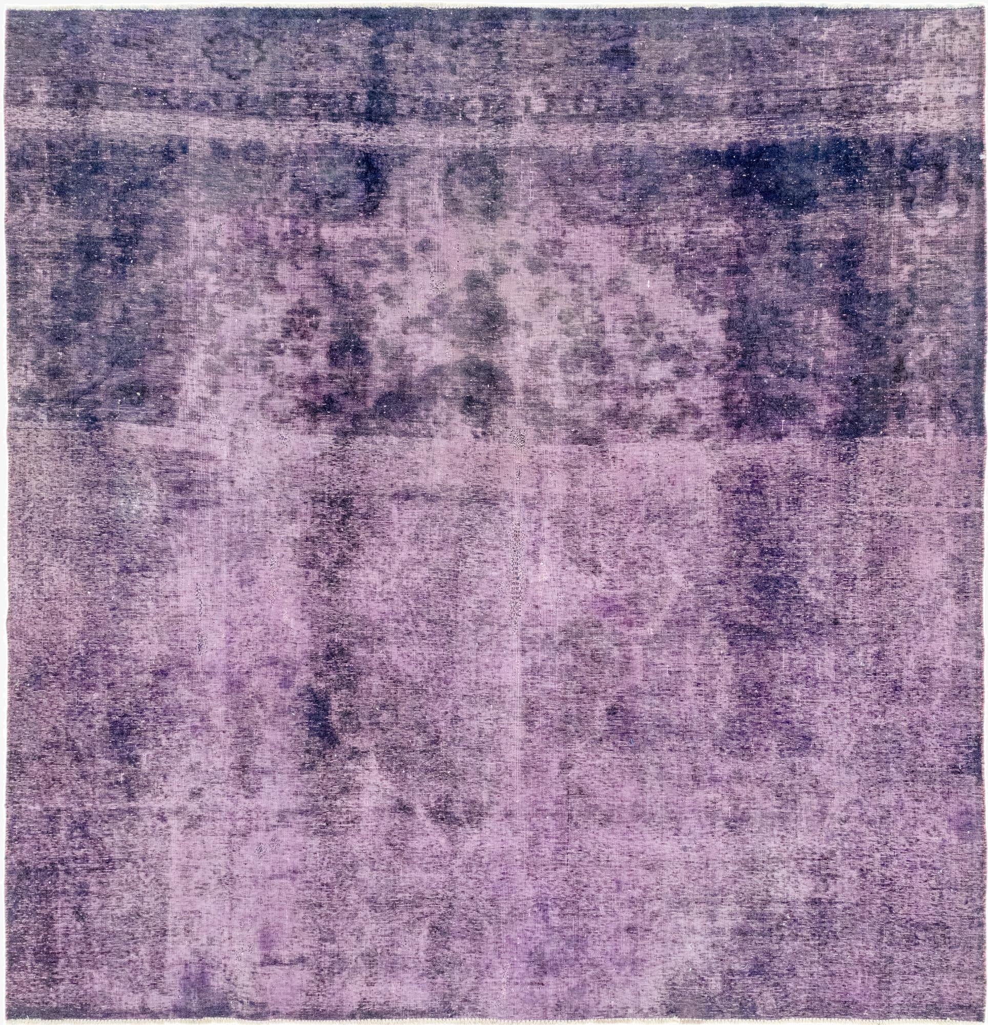  9' x 9' 3  Hand Knotted Ultra Vintage Persian Wool Square Rug