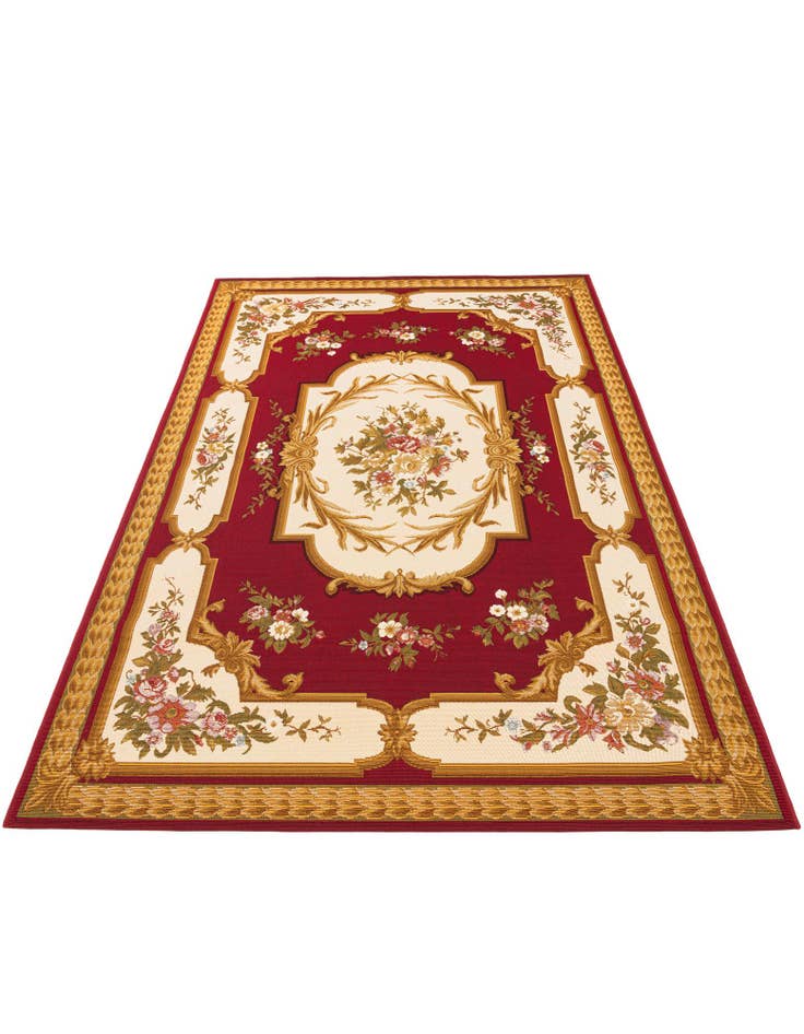 Detail image of  5' 2 x 7' 7  Washable Traditional Indoor / Outdoor Rug