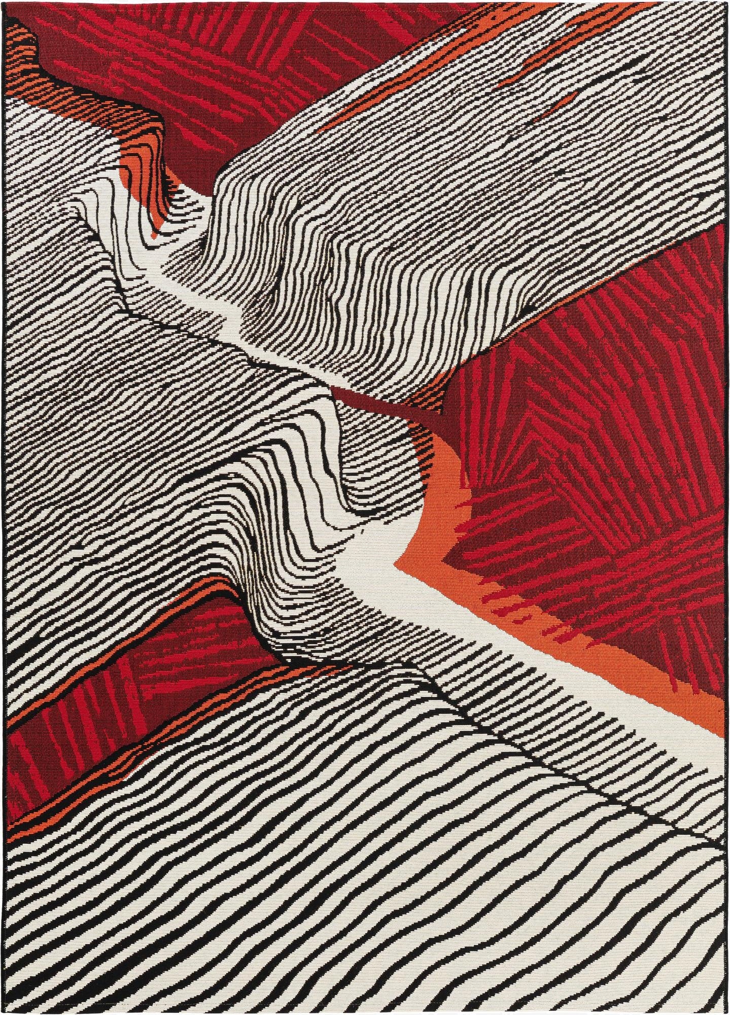  5' x 7'  Washable Modern Indoor / Outdoor Rug