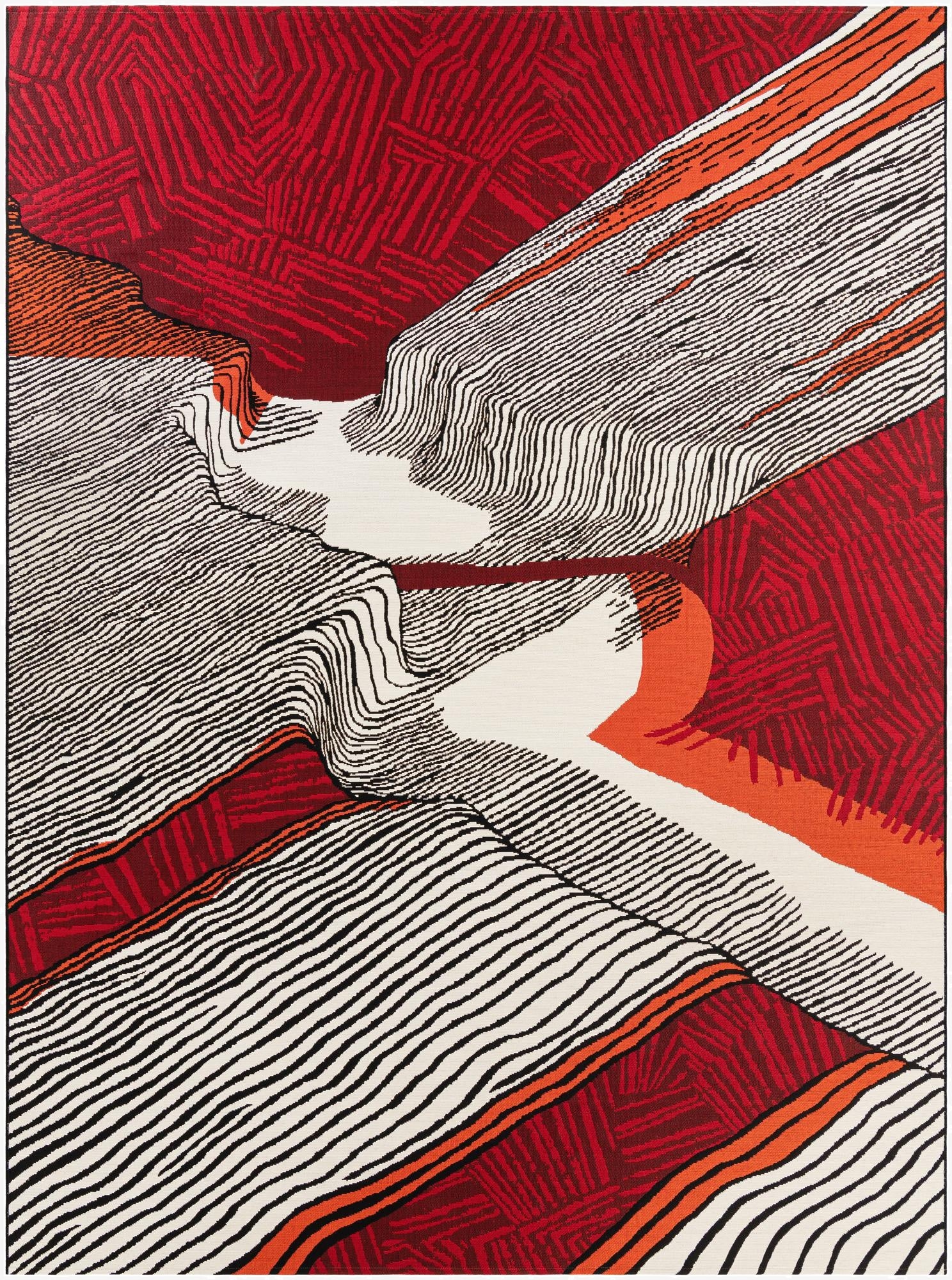  9' x 12'  Washable Modern Indoor / Outdoor Rug