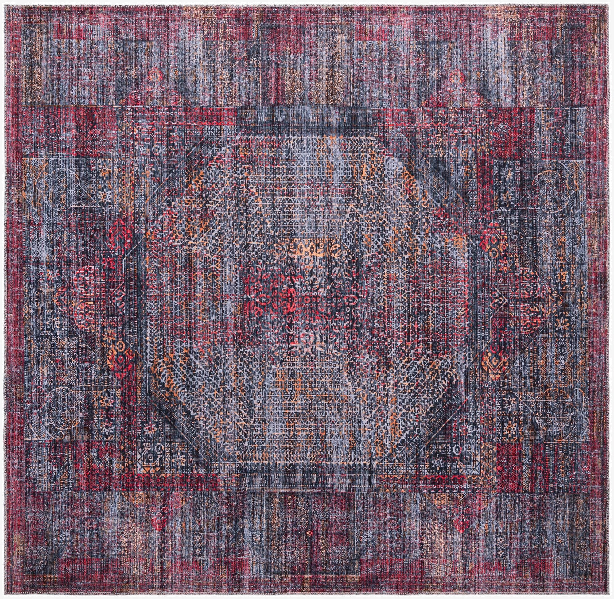  7' 10 x 7' 10  Washable Mangata Square Rug