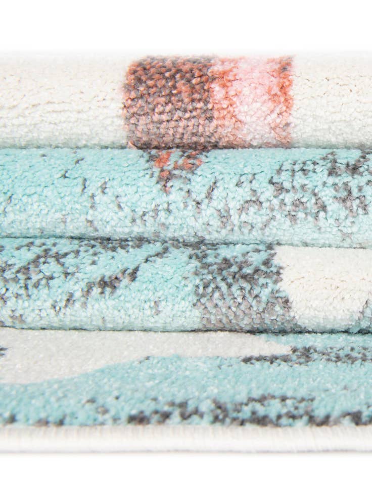 Detail image of  7' 10 x 10' American Flag Whimsy Kids Rug