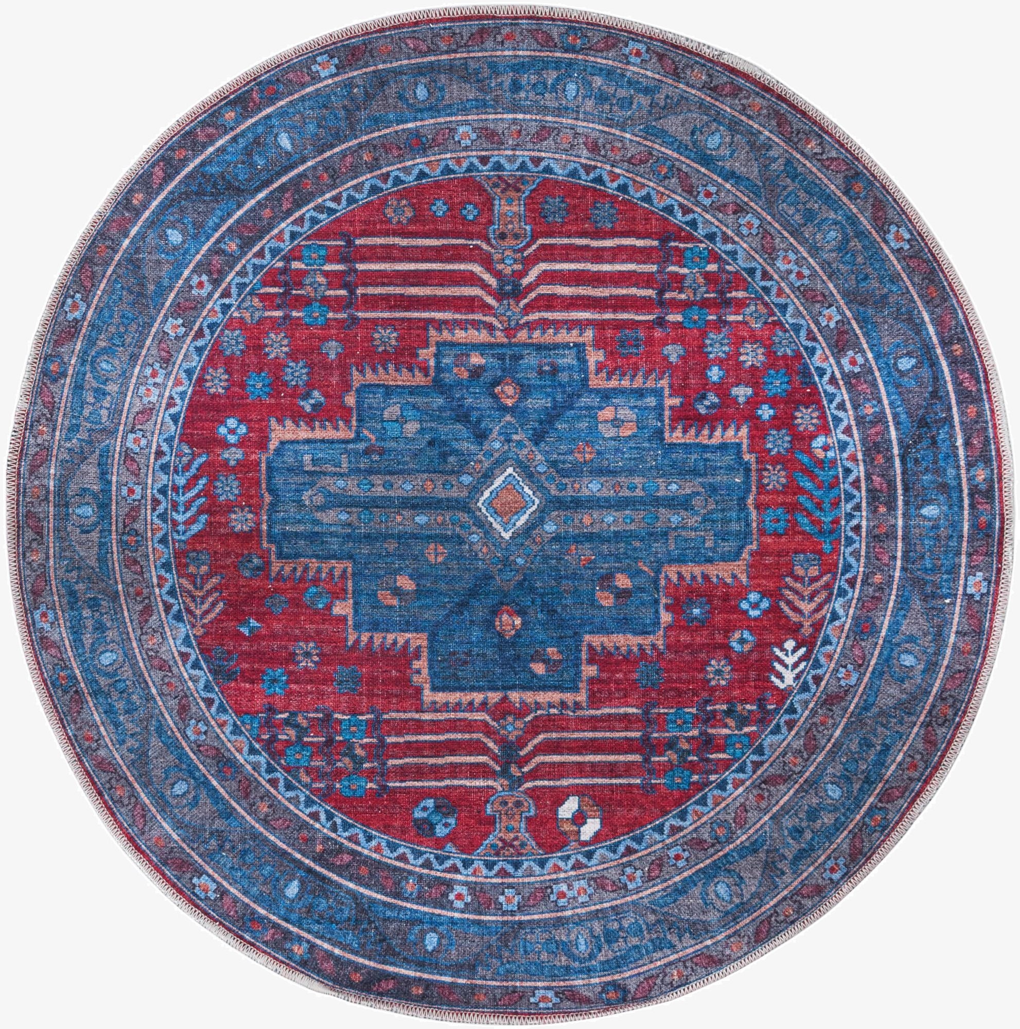  4' x 4'  Washable Mangata Round Rug