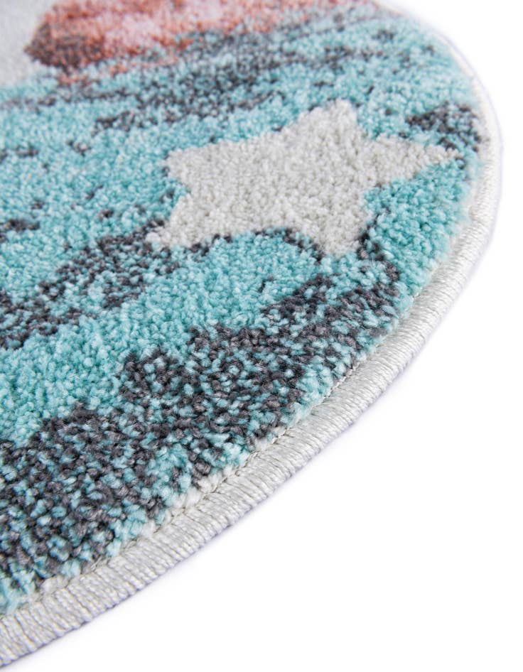 Detail image of  2' 2 x 2' 2 American Flag Whimsy Kids Round Rug