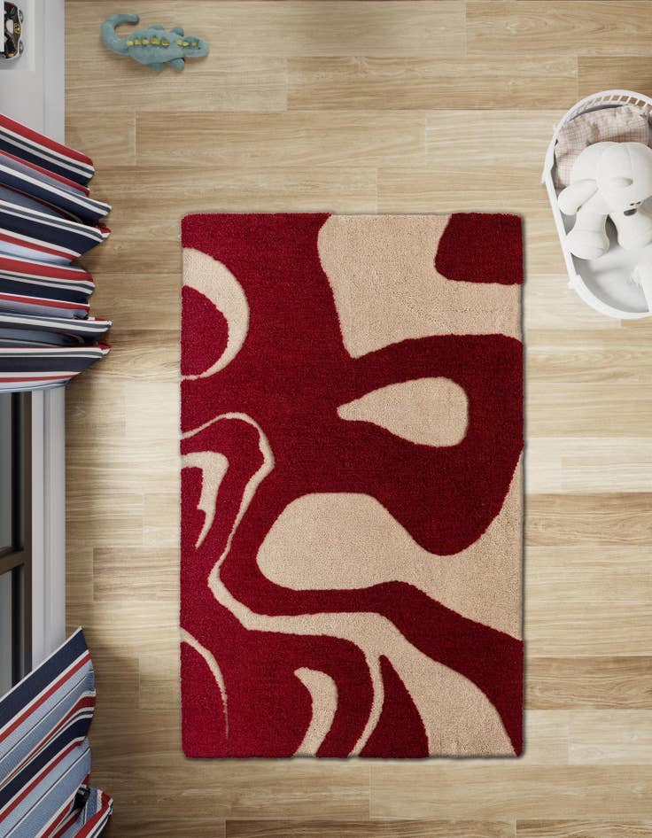 Detail image of  4' 1 x 6' 1 Handtufted Wool Rug