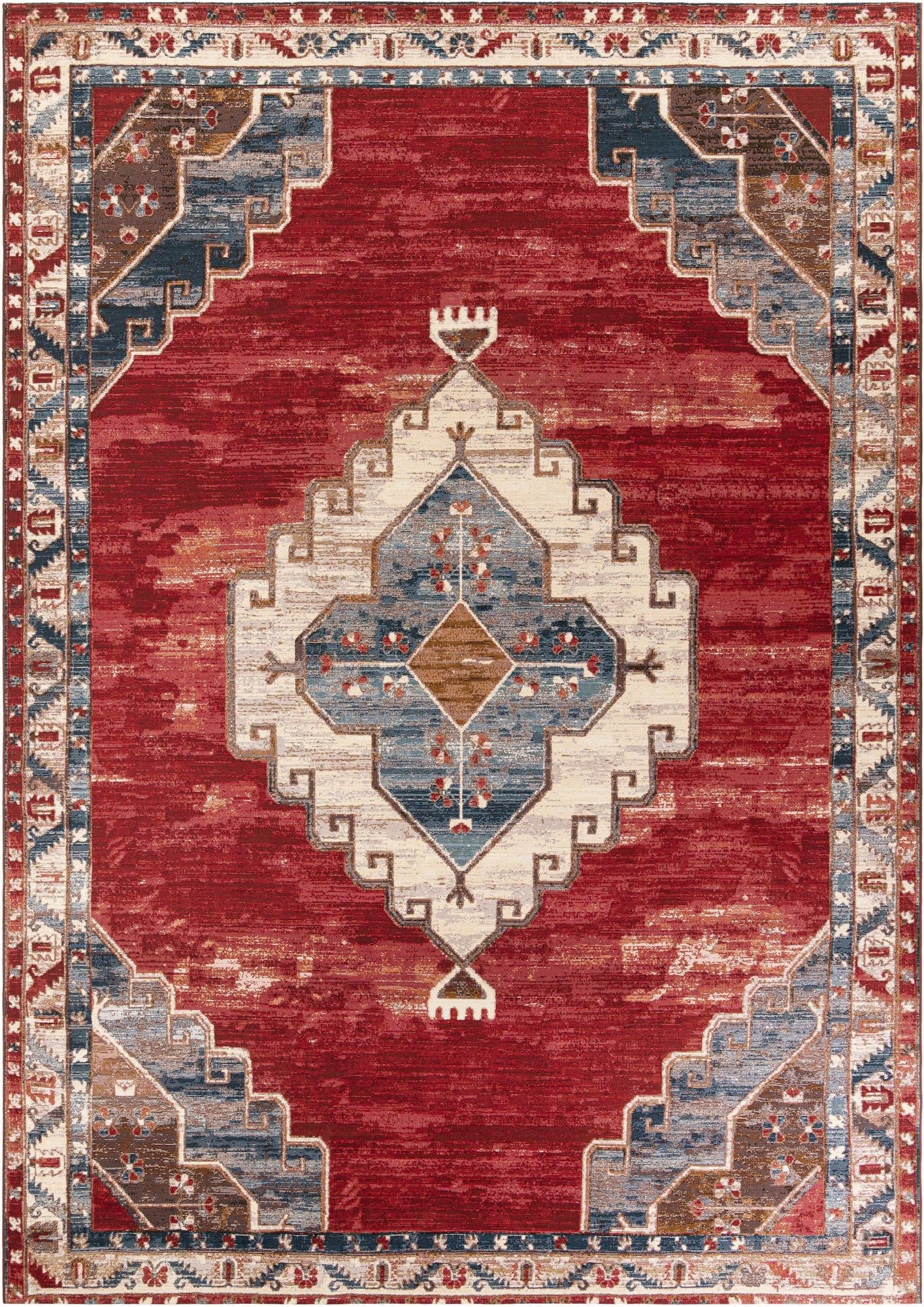  10' x 14'  Washable Traditional Indoor / Outdoor Rug