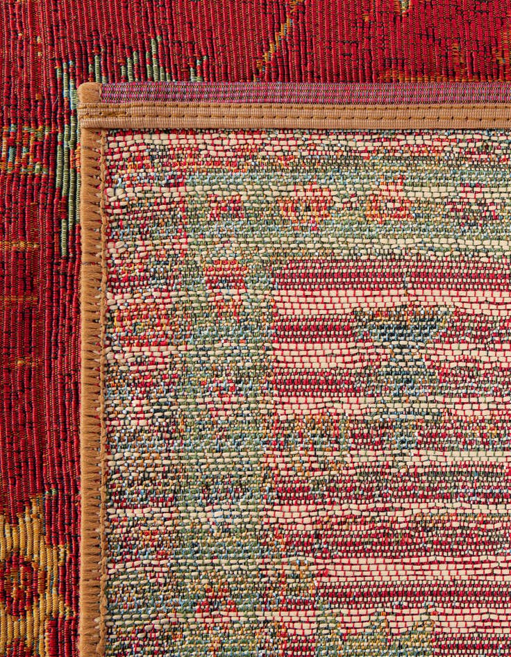 Detail image of  2' 7 x 12'  Washable Traditional Indoor / Outdoor Runner Rug