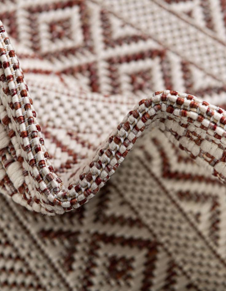 Detail image of  5' 3 x 8'  Washable Ribbon Indoor / Outdoor Oval Rug