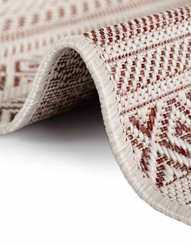 Detail image of  5' 3 x 8'  Washable Ribbon Indoor / Outdoor Oval Rug