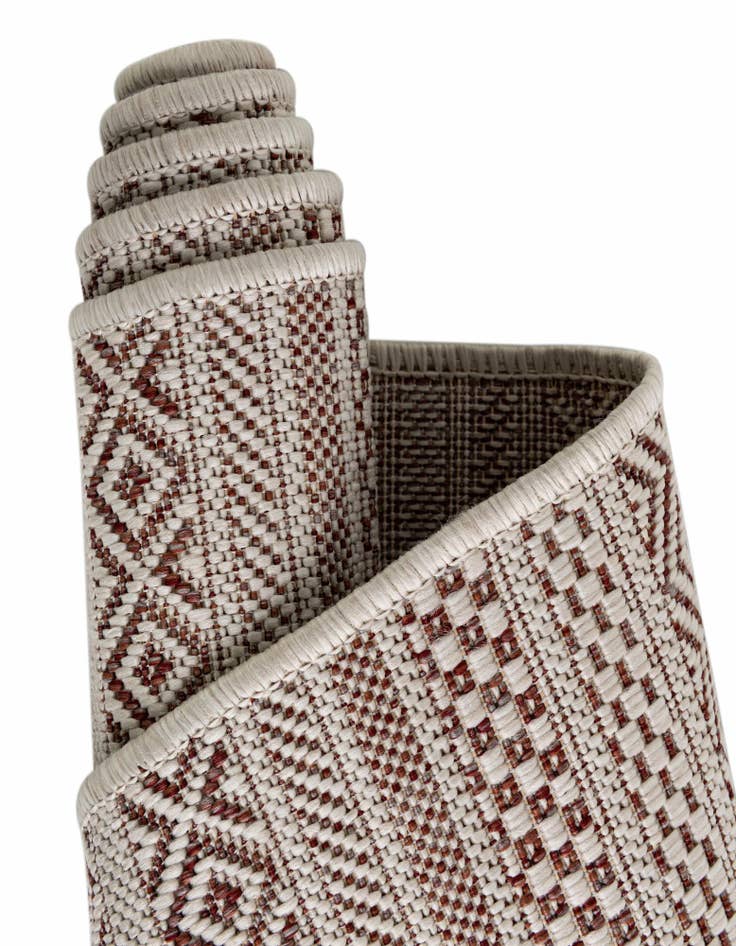 Detail image of  5' 3 x 8'  Washable Ribbon Indoor / Outdoor Oval Rug