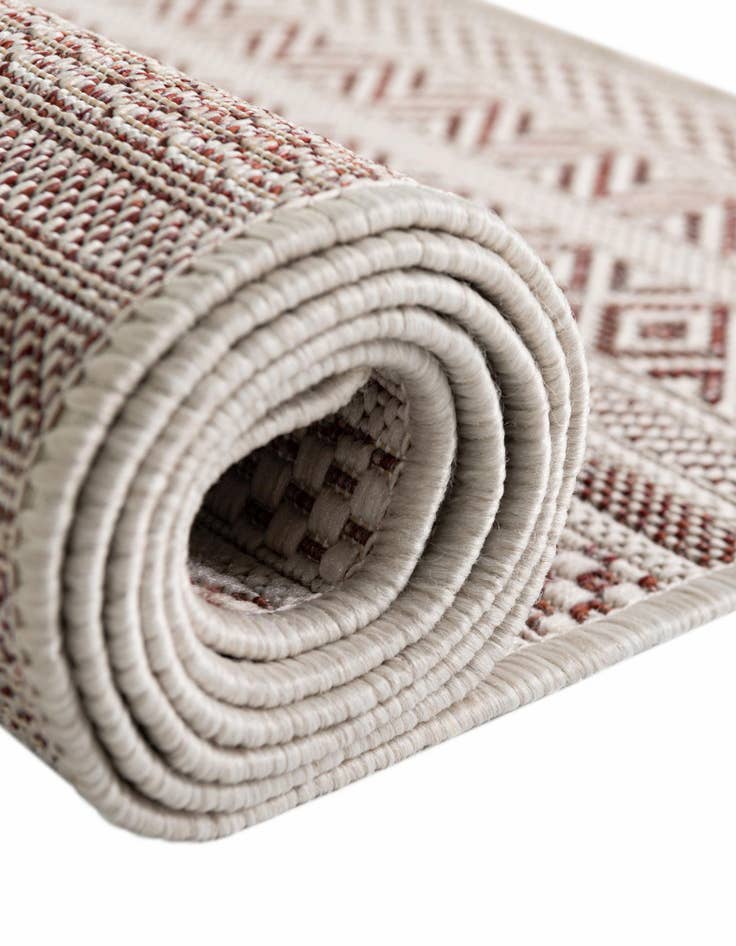 Detail image of  5' 3 x 8'  Washable Ribbon Indoor / Outdoor Oval Rug