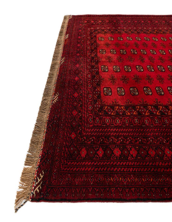 Detail image of  6' 6 x 9' 5  Hand Knotted Afghan Akhche Wool Rug