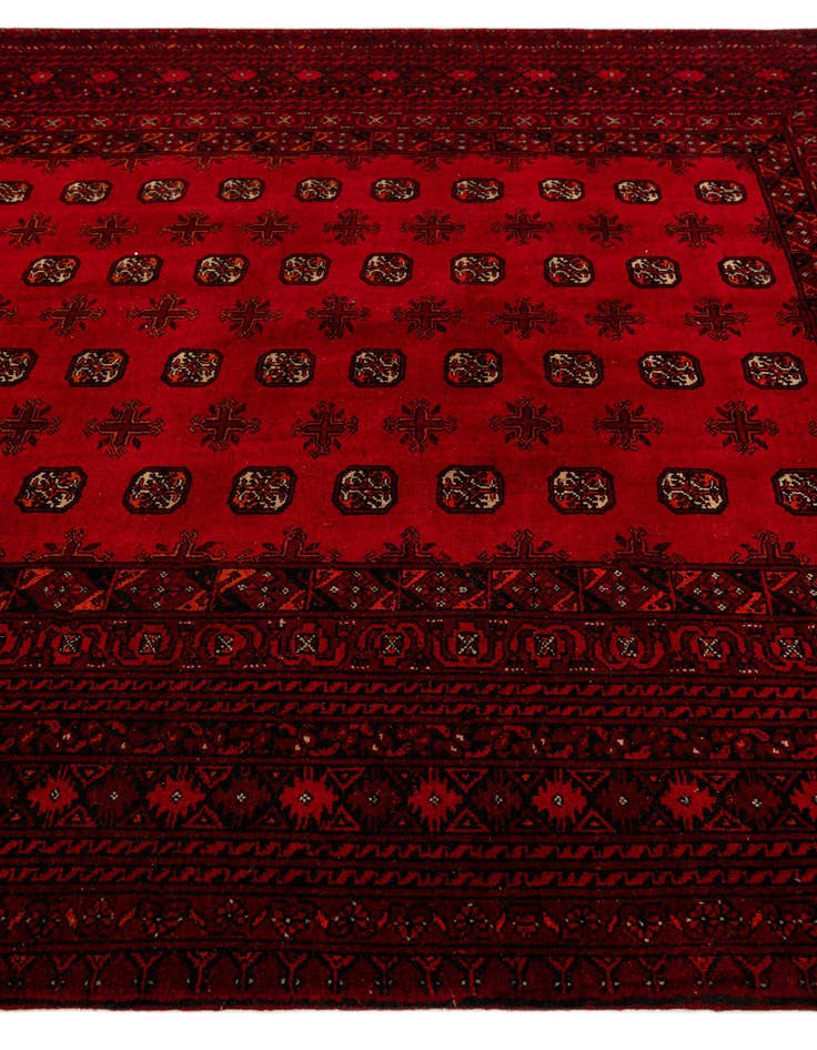 Detail image of  6' 6 x 9' 5  Hand Knotted Afghan Akhche Wool Rug