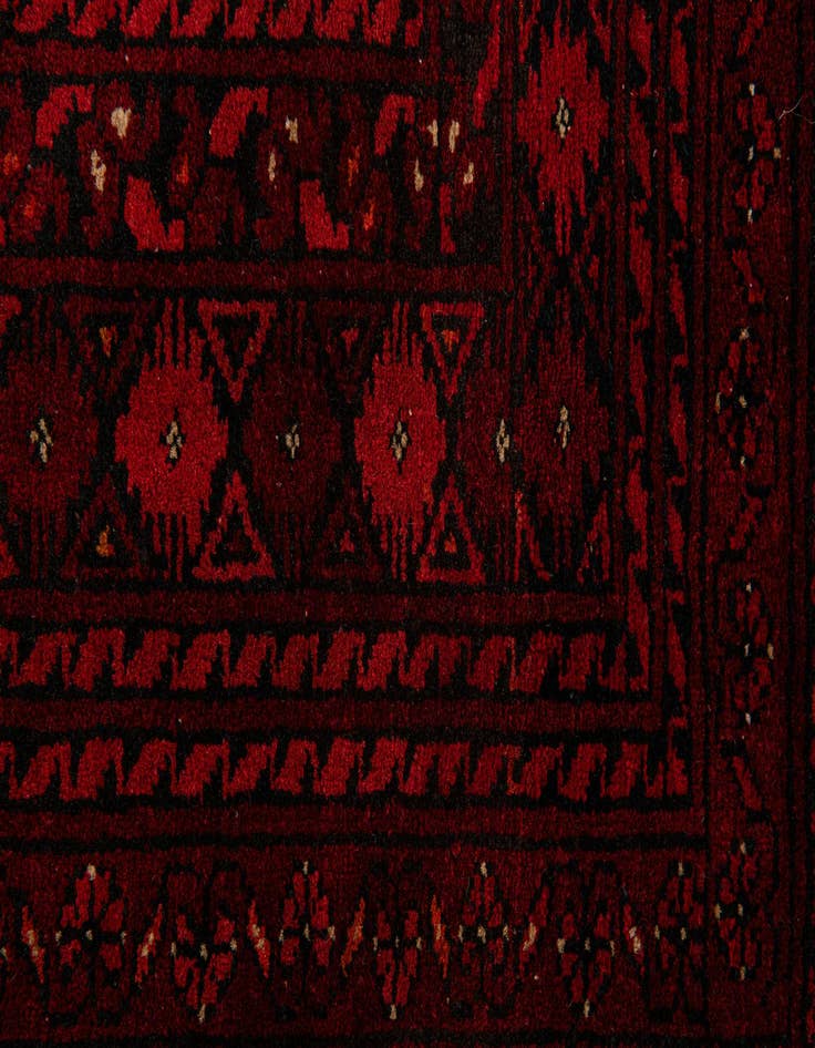Detail image of  6' 6 x 9' 5  Hand Knotted Afghan Akhche Wool Rug