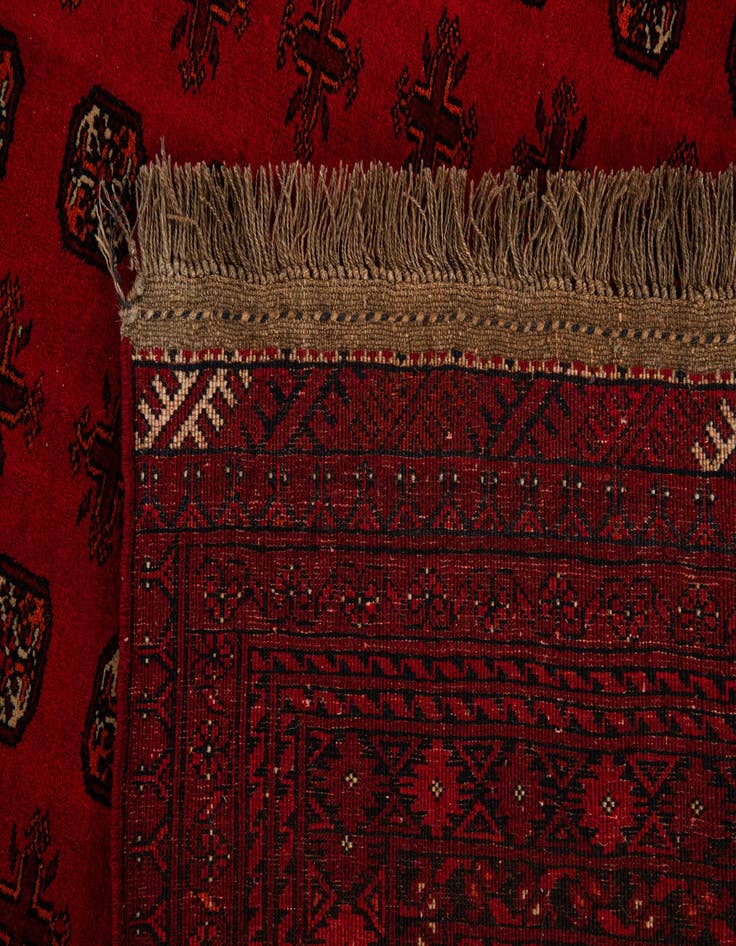 Detail image of  6' 6 x 9' 5  Hand Knotted Afghan Akhche Wool Rug