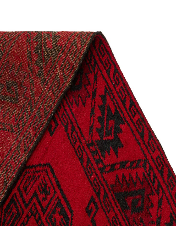 Detail image of  3' 4 x 5' 10  Hand Knotted Afghan Akhche Wool Rug