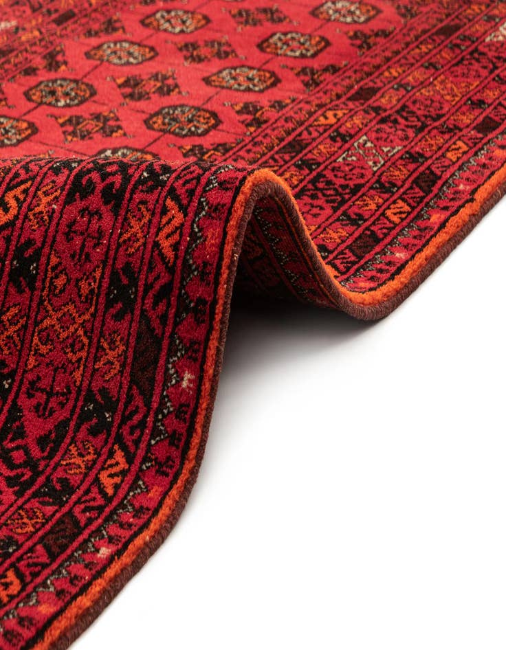 Detail image of  3' 6 x 6' 6  Hand Knotted Afghan Akhche Wool Rug