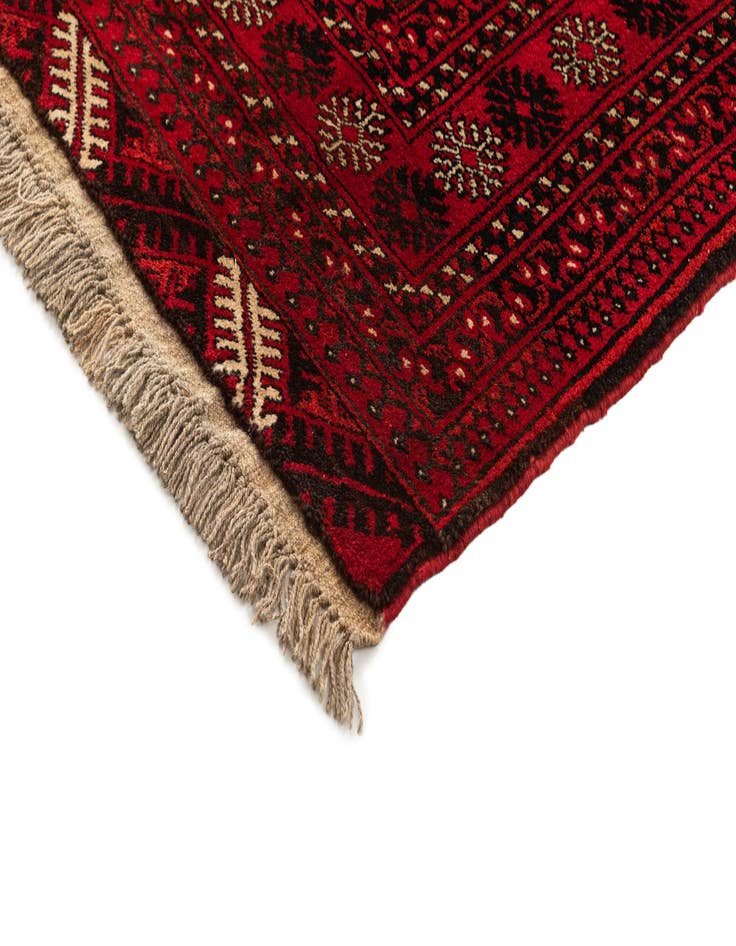 Detail image of  3' 4 x 6' 2  Hand Knotted Afghan Akhche Wool Rug