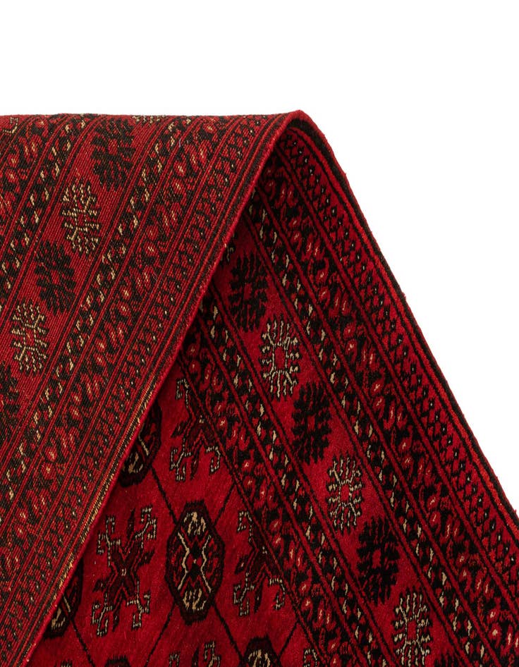 Detail image of  3' 4 x 6' 2  Hand Knotted Afghan Akhche Wool Rug