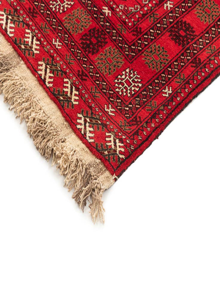 Detail image of  3' 4 x 6' 6  Hand Knotted Afghan Akhche Wool Rug