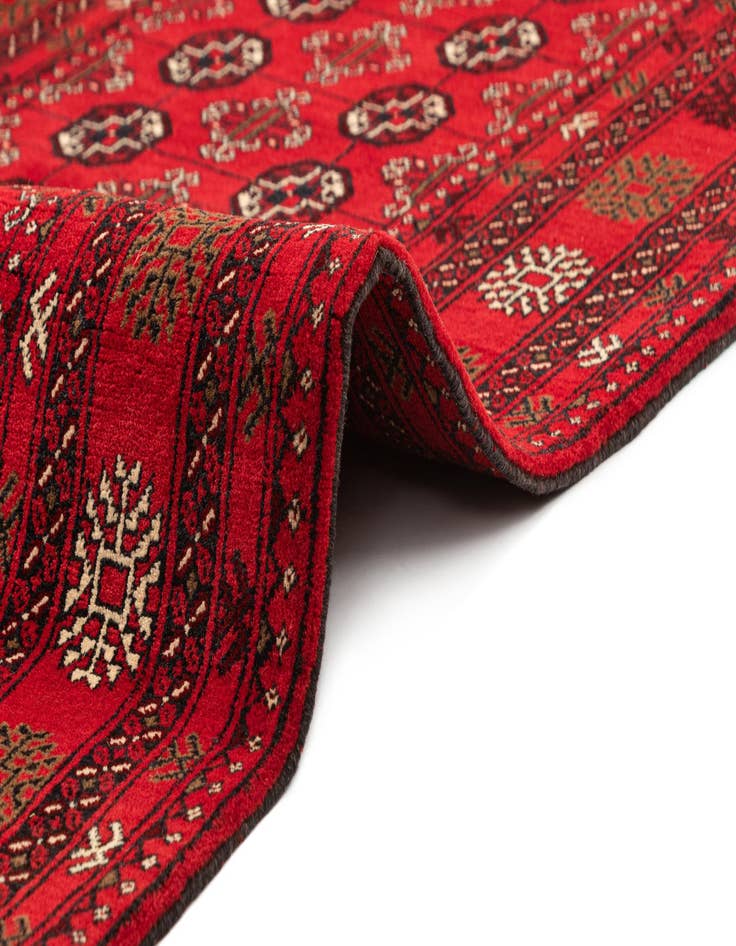 Detail image of  3' 4 x 6' 6  Hand Knotted Afghan Akhche Wool Rug