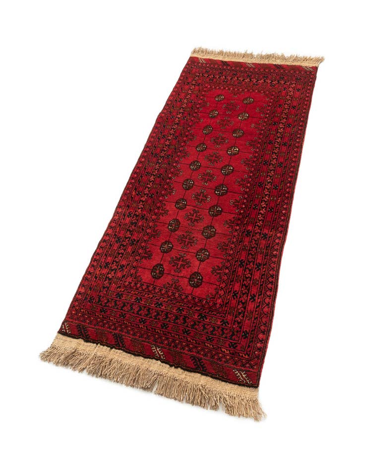 Detail image of  3' 5 x 6' 8  Hand Knotted Afghan Akhche Wool Rug