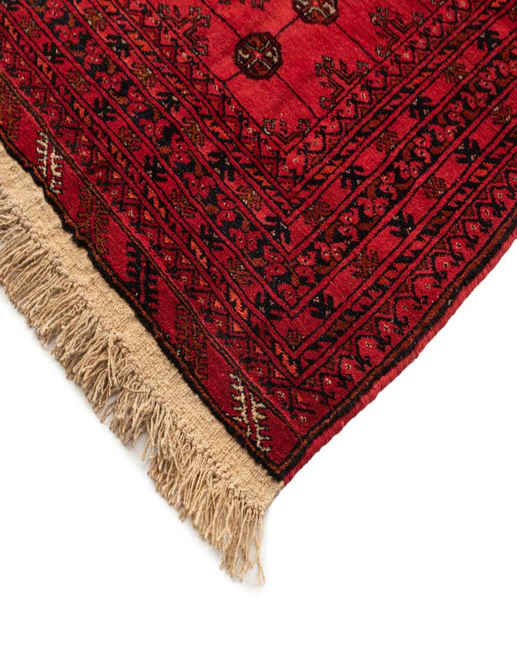 Detail image of  3' 5 x 6' 8  Hand Knotted Afghan Akhche Wool Rug