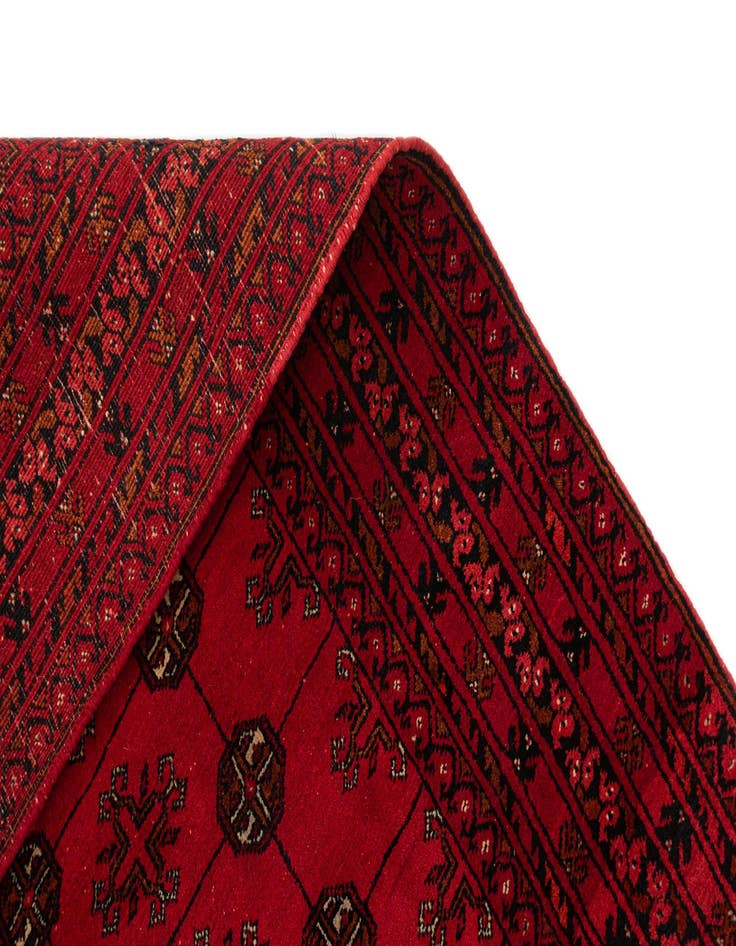 Detail image of  3' 5 x 6' 8  Hand Knotted Afghan Akhche Wool Rug