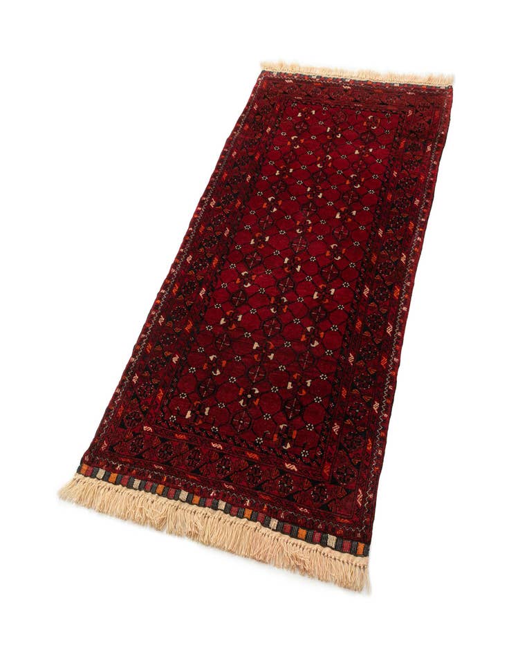 Detail image of  3' 5 x 6' 7  Hand Knotted Afghan Akhche Wool Rug