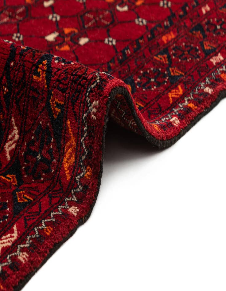 Detail image of  3' 5 x 6' 7  Hand Knotted Afghan Akhche Wool Rug