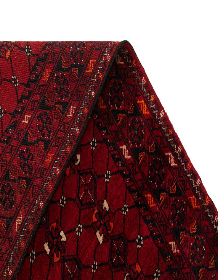 Detail image of  3' 5 x 6' 7  Hand Knotted Afghan Akhche Wool Rug